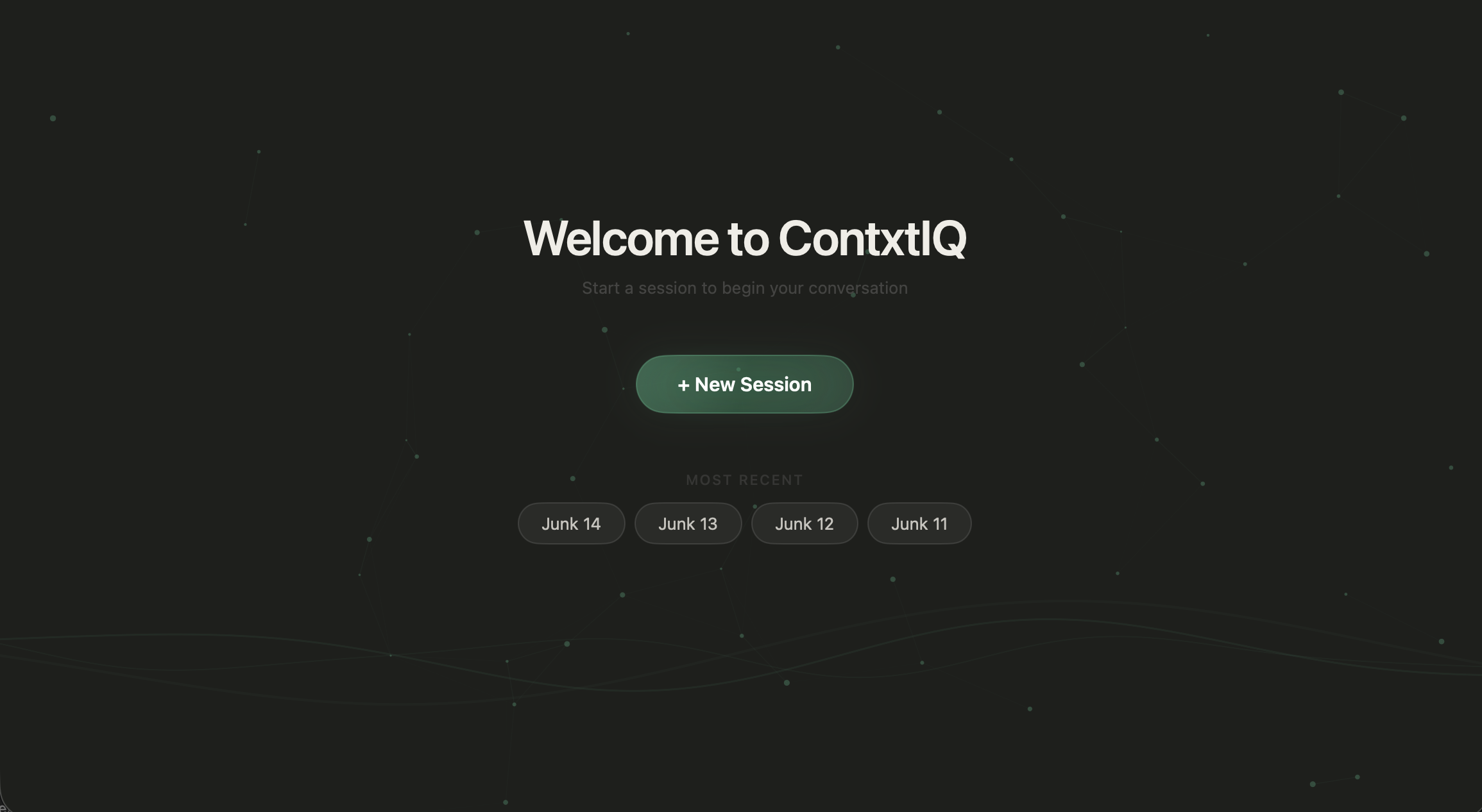 New session modal — name the session and select a script template
