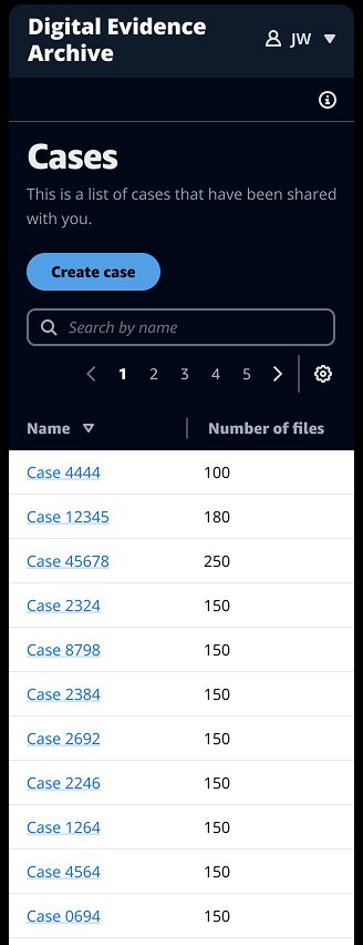 Mobile — Cases list